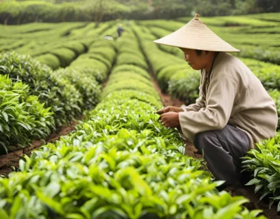 petani di kebun teh