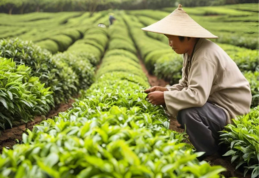 petani di kebun teh